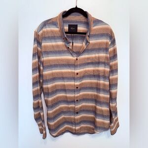 Rails Runson Santa Fe Stripe Button Front Flannel Shirt NWT
